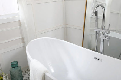 product image for ines 67 soaking bathtub by elegant furniture bt10367gw 13 30