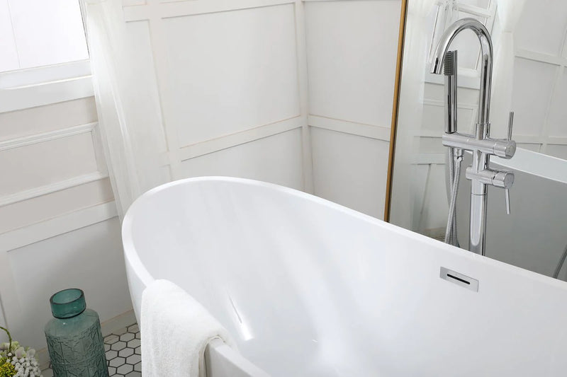 media image for ines 67 soaking bathtub by elegant furniture bt10367gw 13 225