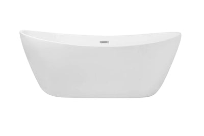 product image for ines 72 soaking double slipper bathtub by elegant furniture bt10372gw 1 31