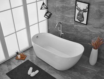 product image for chantal 70 soaking single slipper bathtub by elegant furniture bt10870gw 12 68