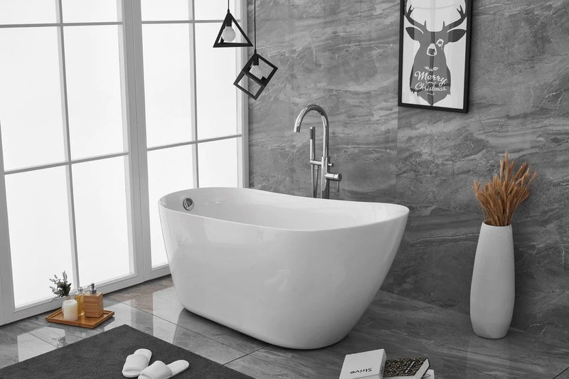 media image for chantal 59 soaking single slipper bathtub by elegant furniture bt10859gw 11 238