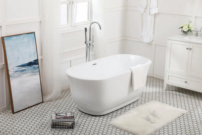 product image for coralie 59 soaking bathtub by elegant furniture bt10259gw 11 76
