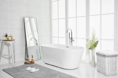 product image for odette 65 soaking roll top bathtub by elegant furniture bt10665gw 10 68