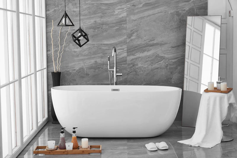 media image for allegra 67 soaking roll top bathtub by elegant furniture bt10767gw 9 288