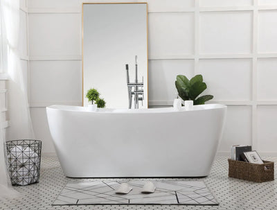 product image for harrieta 67 soaking bathtub by elegant furniture bt10467gw 9 30