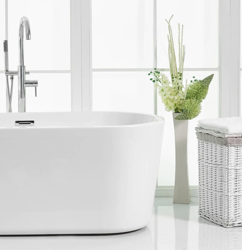 media image for odette 59 soaking roll top bathtub by elegant furniture bt10659gw 13 245