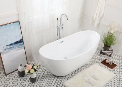 product image for ines 62 soaking bathtub by elegant furniture bt10362gw 12 64