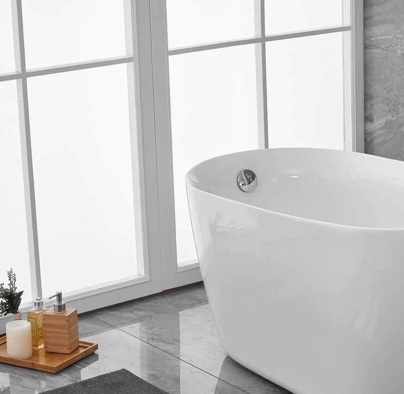 media image for chantal 54 soaking single slipper bathtub by elegant furniture bt10854gw 14 241