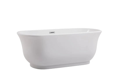 product image for coralie 59 soaking bathtub by elegant furniture bt10259gw 2 60