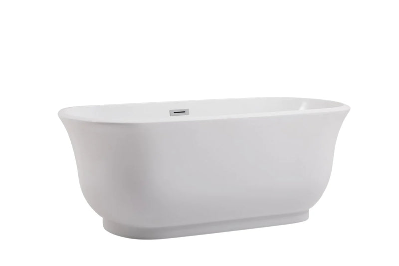 media image for coralie 59 soaking bathtub by elegant furniture bt10259gw 2 253