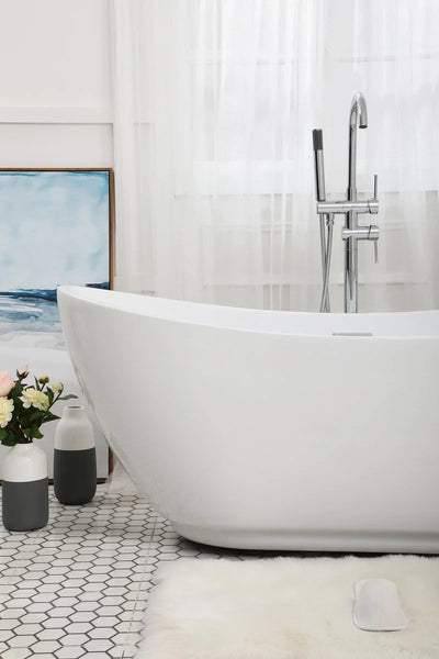 product image for ines 62 soaking bathtub by elegant furniture bt10362gw 13 25