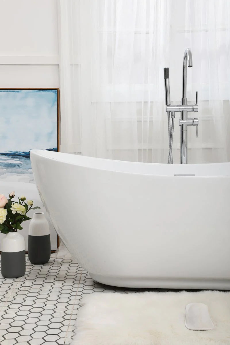 media image for ines 62 soaking bathtub by elegant furniture bt10362gw 13 265
