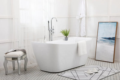 product image for harrieta 59 soaking bathtub by elegant furniture bt10459gw 10 14