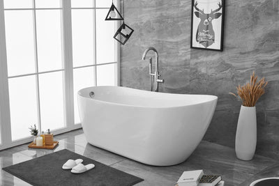 product image for chantal 70 soaking single slipper bathtub by elegant furniture bt10870gw 11 26