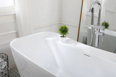 product image for harrieta 67 soaking bathtub by elegant furniture bt10467gw 14 25