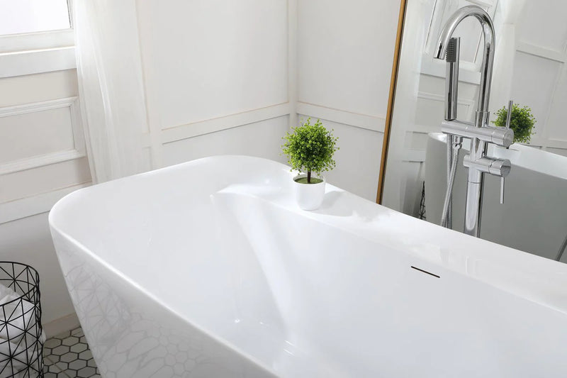 media image for harrieta 67 soaking bathtub by elegant furniture bt10467gw 14 228
