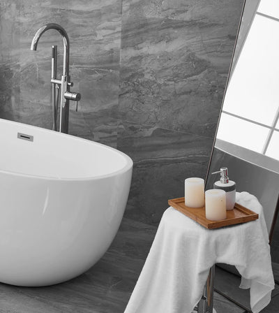 product image for allegra 67 soaking roll top bathtub by elegant furniture bt10767gw 14 10