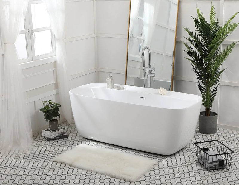 media image for calum 67 soaking bathtub by elegant furniture bt10567gw 11 258