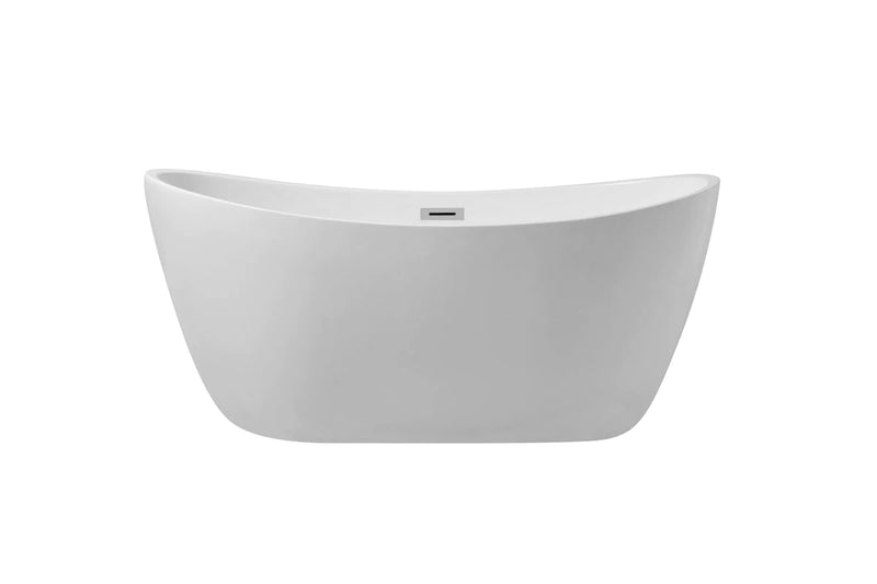 media image for ines 54 soaking double slipper bathtub by elegant furniture bt10354gw 1 298