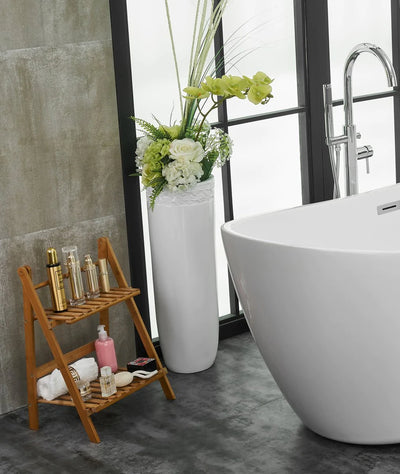 product image for ines 72 soaking double slipper bathtub by elegant furniture bt10372gw 13 56