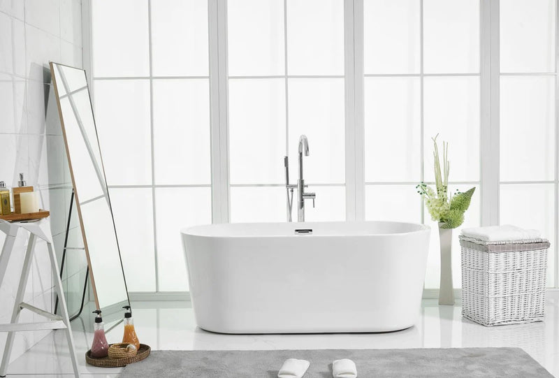 media image for odette 59 soaking roll top bathtub by elegant furniture bt10659gw 9 226