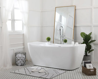 product image for harrieta 67 soaking bathtub by elegant furniture bt10467gw 10 18