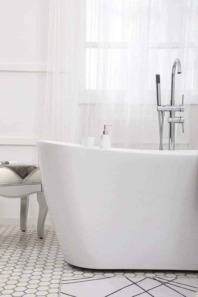 media image for harrieta 59 soaking bathtub by elegant furniture bt10459gw 13 253