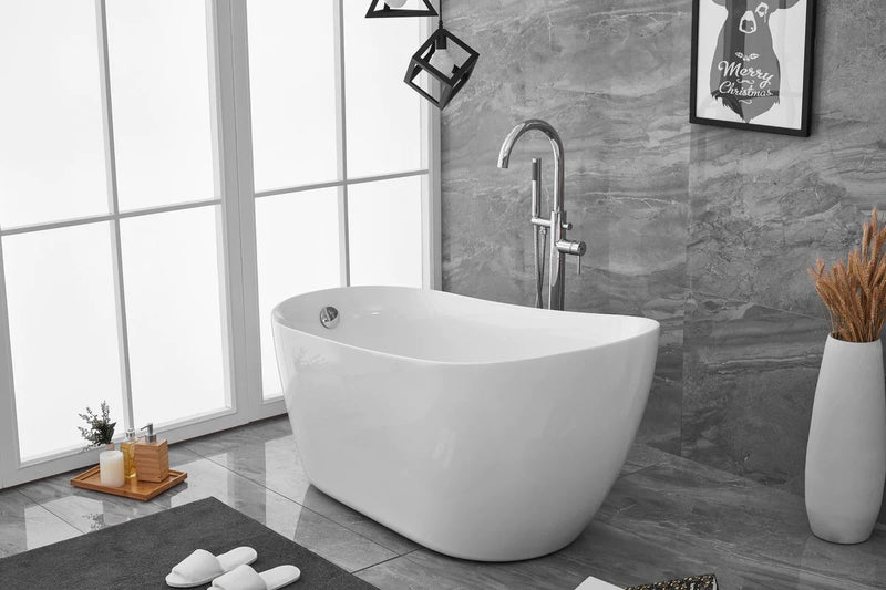 media image for chantal 54 soaking single slipper bathtub by elegant furniture bt10854gw 11 221