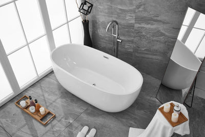 product image for allegra 67 soaking roll top bathtub by elegant furniture bt10767gw 12 29