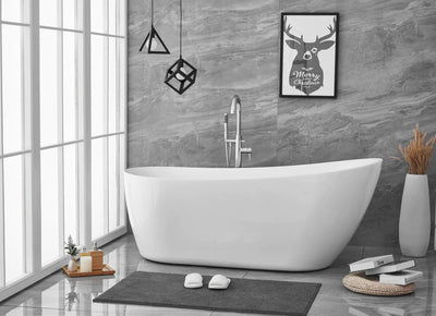 product image for chantal 70 soaking single slipper bathtub by elegant furniture bt10870gw 9 89