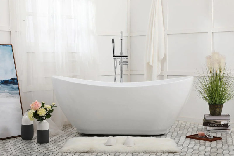 media image for ines 62 soaking bathtub by elegant furniture bt10362gw 9 252