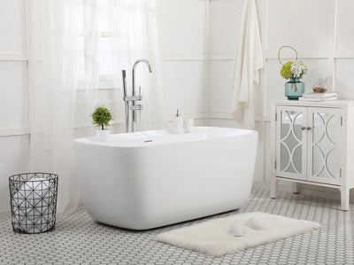 product image for calum 59 soaking bathtub by elegant furniture bt10559gw 10 62