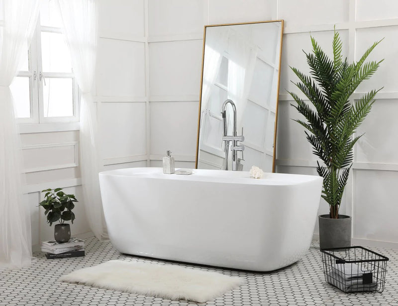 media image for calum 67 soaking bathtub by elegant furniture bt10567gw 10 280