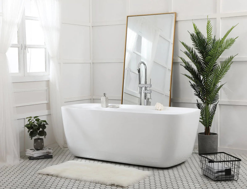 media image for calum 67 soaking bathtub by elegant furniture bt10567gw 10 287