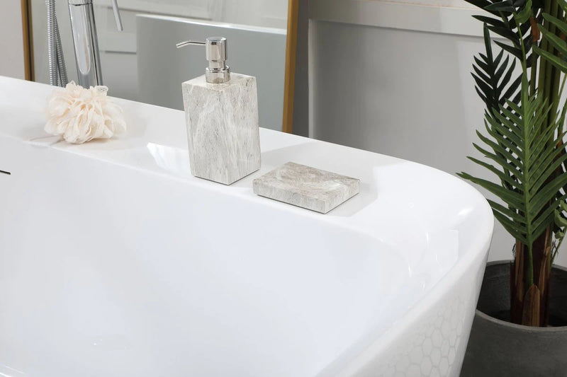 media image for calum 67 soaking bathtub by elegant furniture bt10567gw 15 277