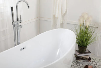 product image for ines 62 soaking bathtub by elegant furniture bt10362gw 14 38