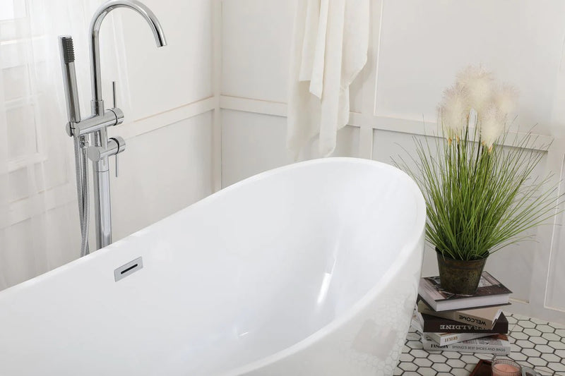 media image for ines 62 soaking bathtub by elegant furniture bt10362gw 14 236
