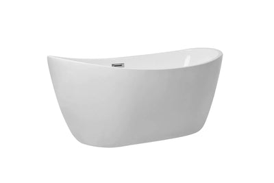 product image for ines 54 soaking double slipper bathtub by elegant furniture bt10354gw 2 78