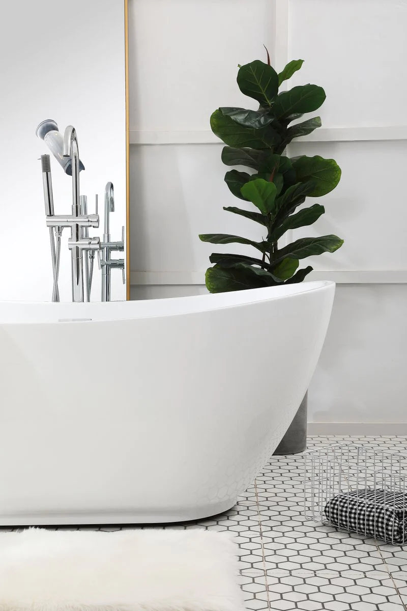 media image for ines 67 soaking bathtub by elegant furniture bt10367gw 14 219