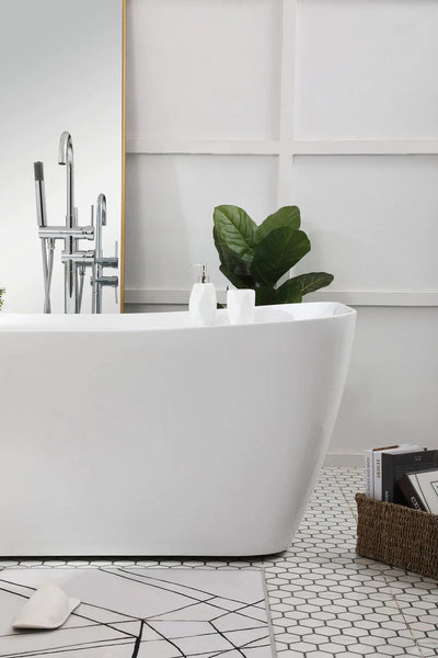 product image for harrieta 67 soaking bathtub by elegant furniture bt10467gw 13 49