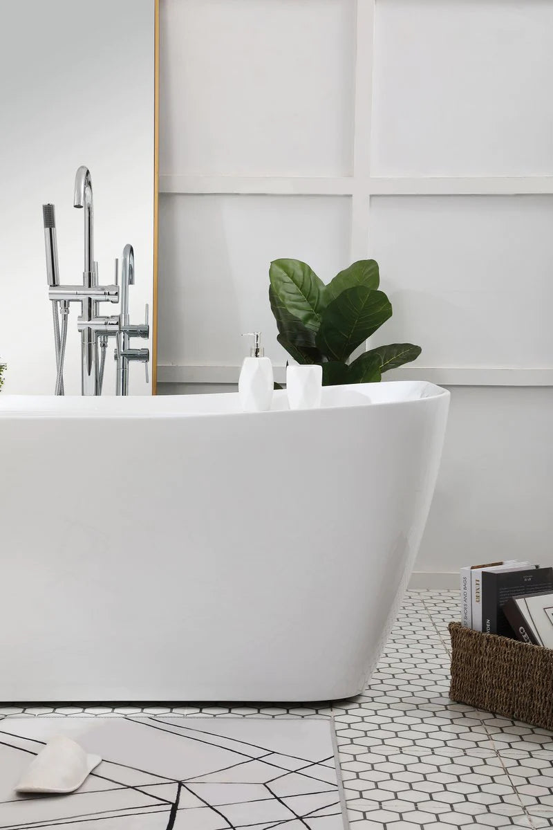 media image for harrieta 67 soaking bathtub by elegant furniture bt10467gw 13 236