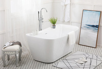 product image for harrieta 59 soaking bathtub by elegant furniture bt10459gw 11 10