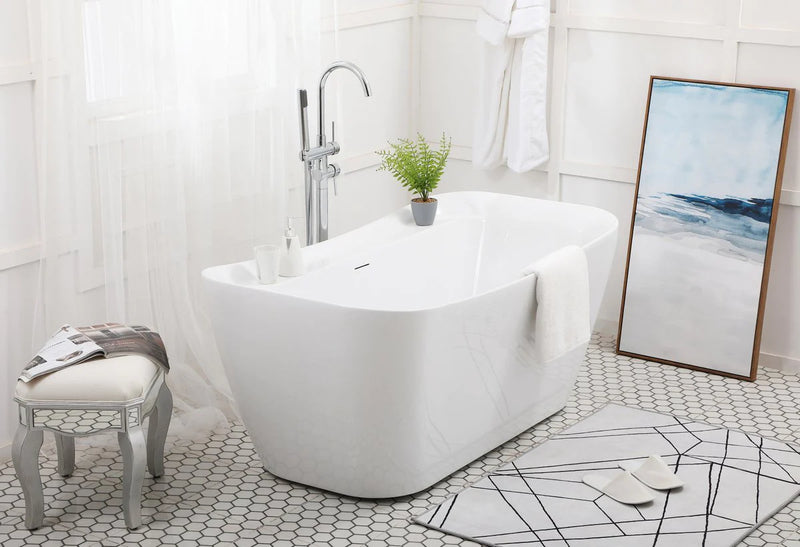 media image for harrieta 59 soaking bathtub by elegant furniture bt10459gw 11 238