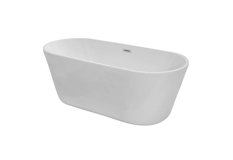 media image for odette 65 soaking roll top bathtub by elegant furniture bt10665gw 2 20