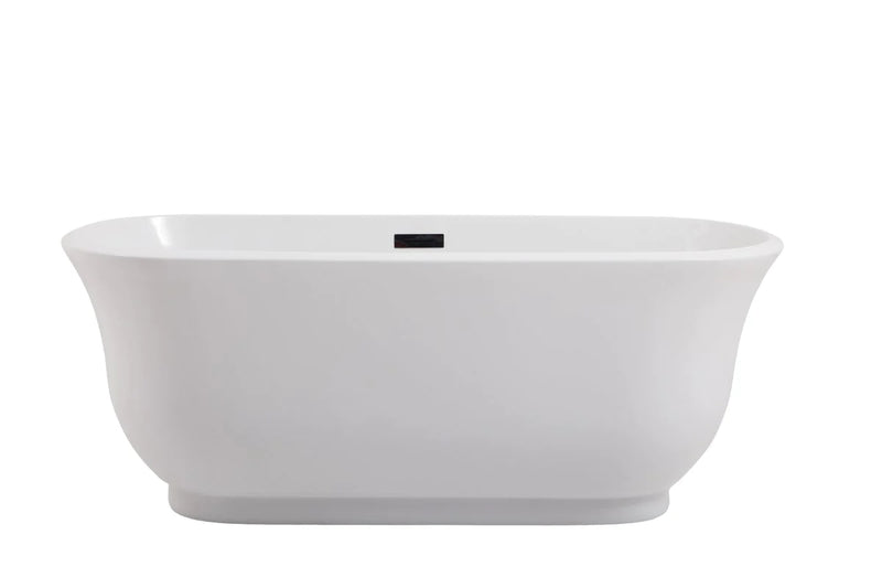 media image for coralie 59 soaking bathtub by elegant furniture bt10259gw 1 234