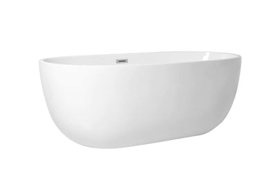 product image for allegra 67 soaking roll top bathtub by elegant furniture bt10767gw 2 90