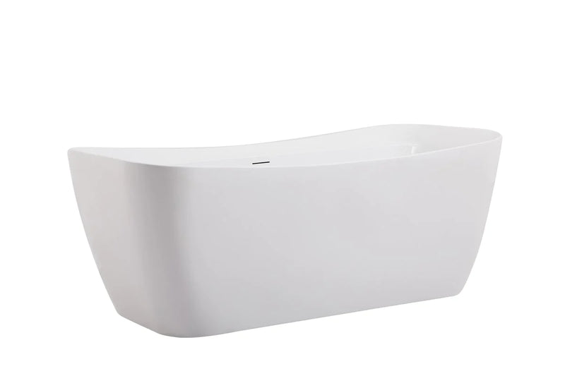 media image for harrieta 67 soaking bathtub by elegant furniture bt10467gw 2 293