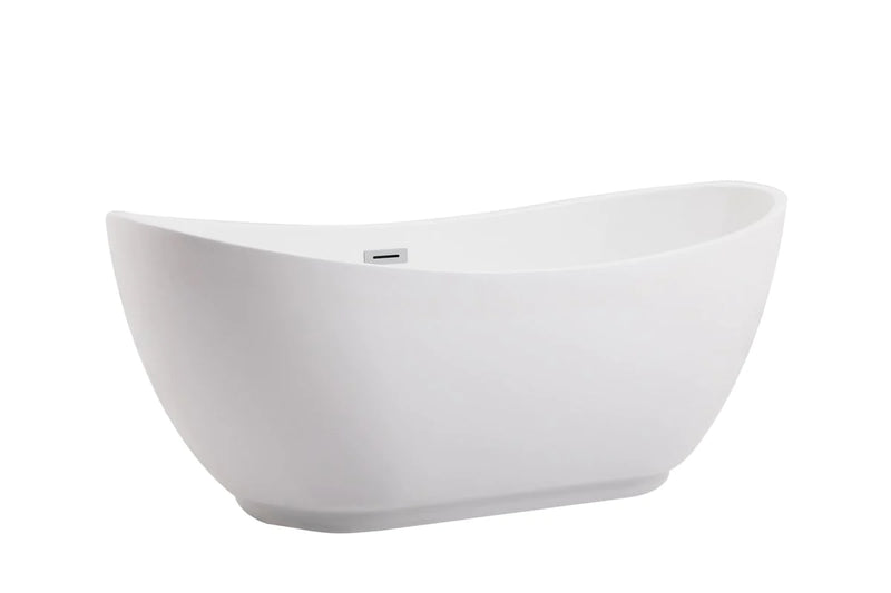 media image for ines 62 soaking bathtub by elegant furniture bt10362gw 2 220