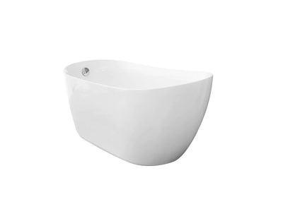 product image for chantal 54 soaking single slipper bathtub by elegant furniture bt10854gw 3 50