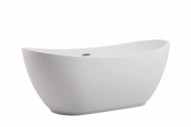 media image for ines 67 soaking bathtub by elegant furniture bt10367gw 2 278